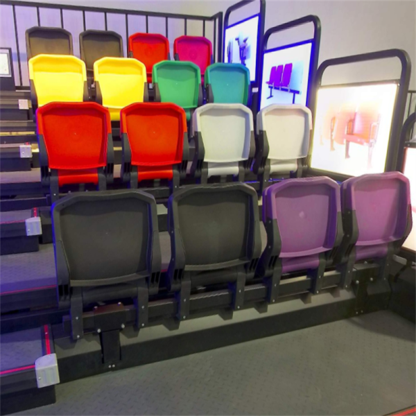 Retractable Grandstand Seating with Foldable Backrests - Durable HDPE Material and Customizable Options for Indoor Sports Arenas