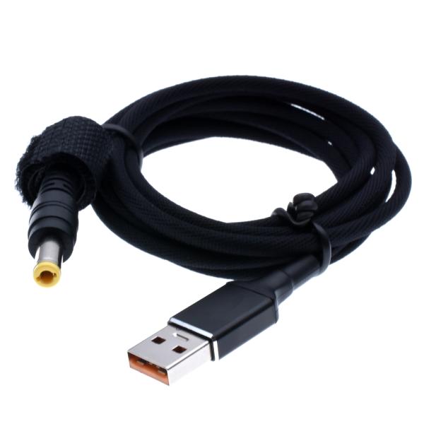 65W Laptop USB Male Cable DC 20V 2.25A 3.25A 5.5x2.5mm For Computer