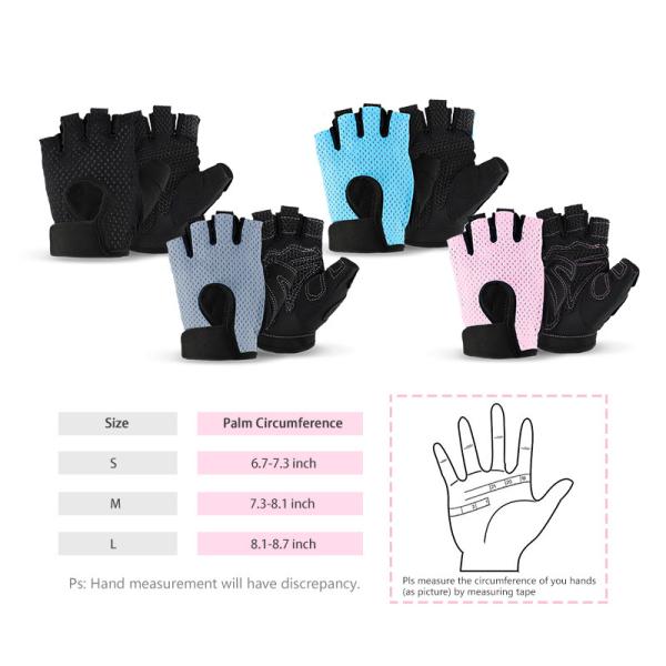 Non Slip Gym Fingerless Gloves Fitness Training Gloves Custom Weighted Workout Gym Gloves for Women