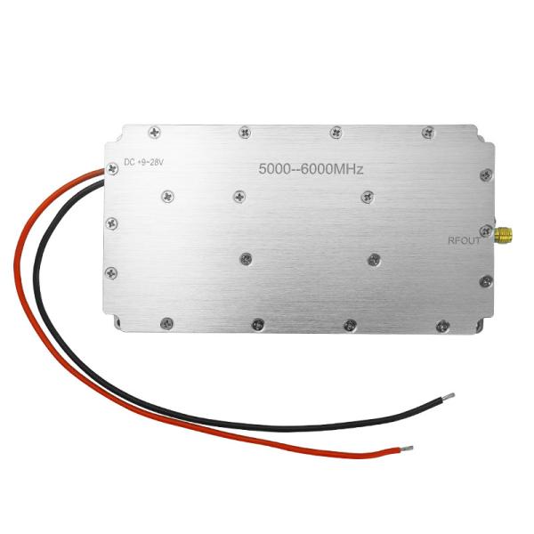 Silver Aluminium 50W Power Amplifier Module for RF Distance of 1.5-2 km and SMA