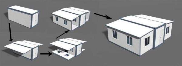 Hotel 2 Story Modern Container Homes Extendable Detachable Foldable Container Home