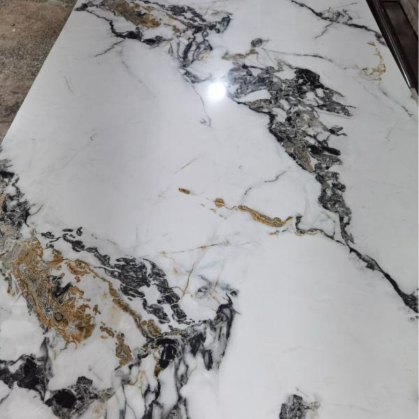 1220*2440 Folha laminada de mármore UV 3d de espessura 3 mm para decoração de parede