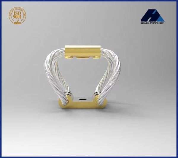 GR3-30A-A Butterfly Steel Wire Rope Vibration Isolator 50N/mm Stiffness