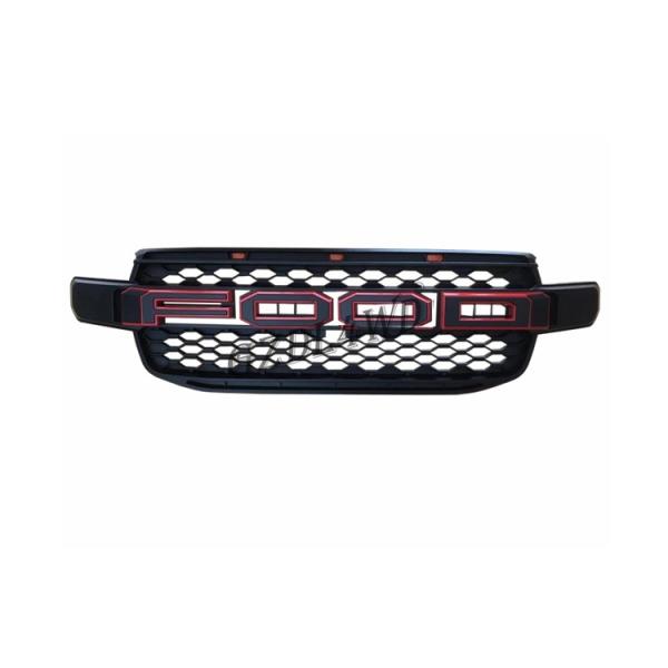 4X4 Car Grille For Ford Ranger 2022 T9  ABS With Black Red Logo