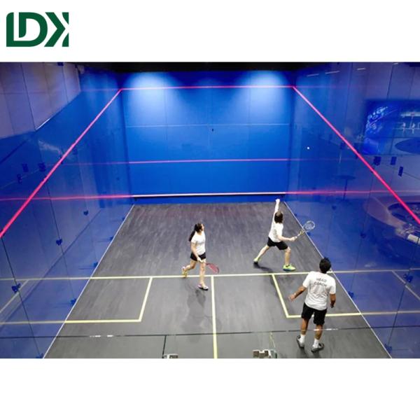 LED Outdoor Backyard Squash Court Durable Wood Flooring Squash Facilities Customization