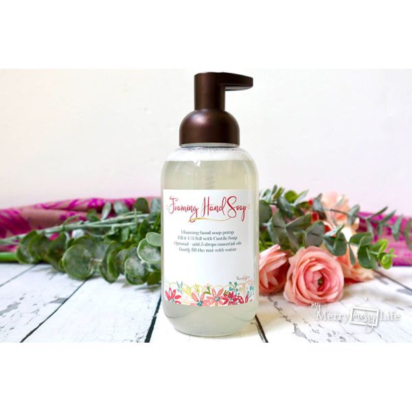Customized Eco Antibacterial Bottle Vinyl Stickers For Hand Wash