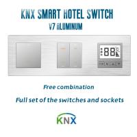 Material de alumínio/plástico do interruptor da parede do hotel KNX para a lâmpada de controlo