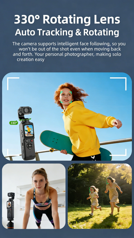 0.96'' IPS Screen 4K Video Camera High-Definition M105 WiFi Connection