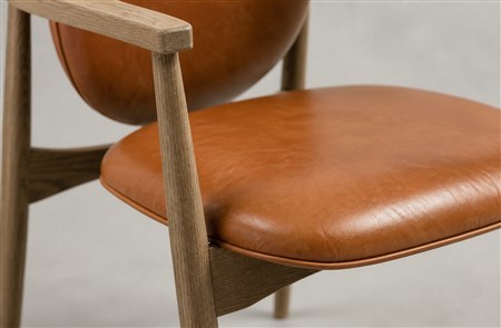 Mid-Century Leather Dining Armchair CYC-039