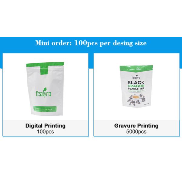 MOPP Mylar Aluminum Foil Bags 0.5oz ziplockk Pouches With Tear Notch