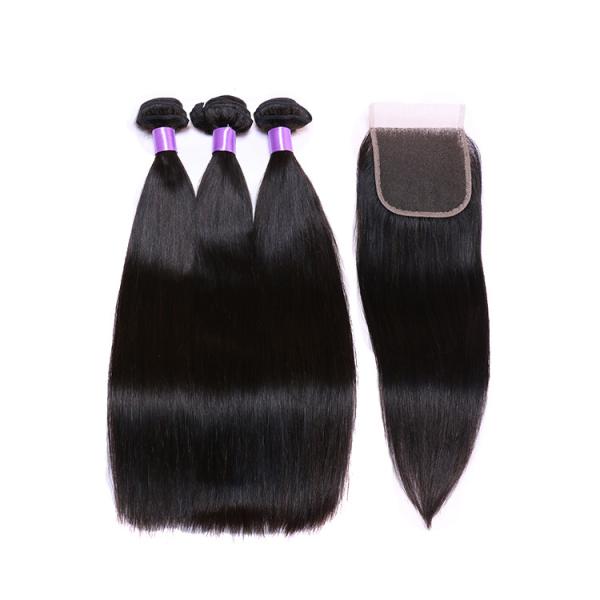 Extensões empacota/100% brasileiras não processadas do cabelo humano de Remy do Virgin do cabelo humano