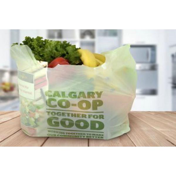 Reusable Biodegradable Plastic Packaging PBAT Eco Friendly Grocery Shopping Bag