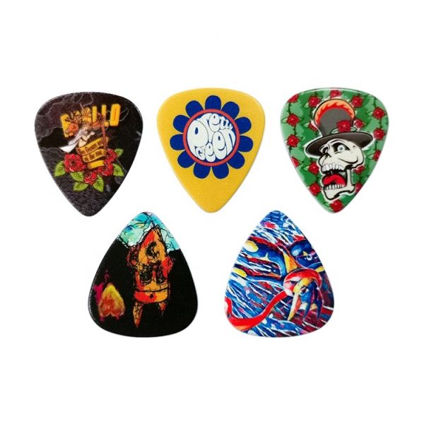 Custom Guitar Picks Metal Sublimation Musical Instrument Picks Guzheng Picks DIY Gift