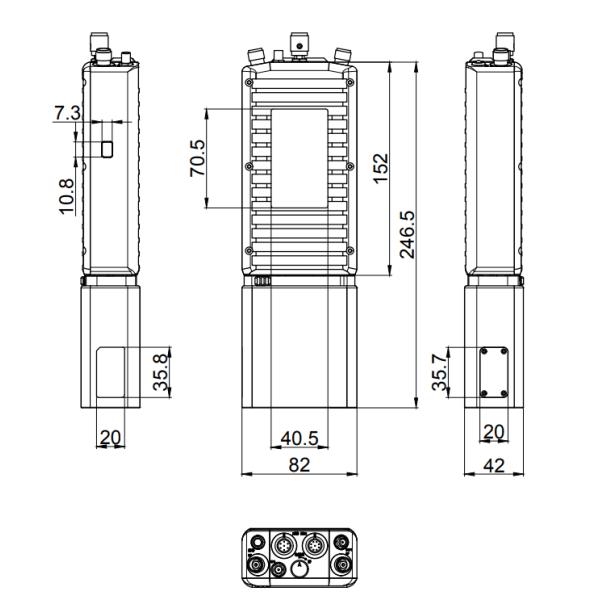 4W AES256 82Mbps 350MHz-4GHz Transmissor de vídeo IP MESH IP Manpack IP