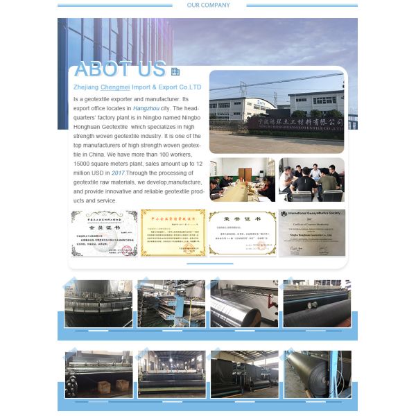Geotextile Filter Layer and Geotextile Fabric for Roads