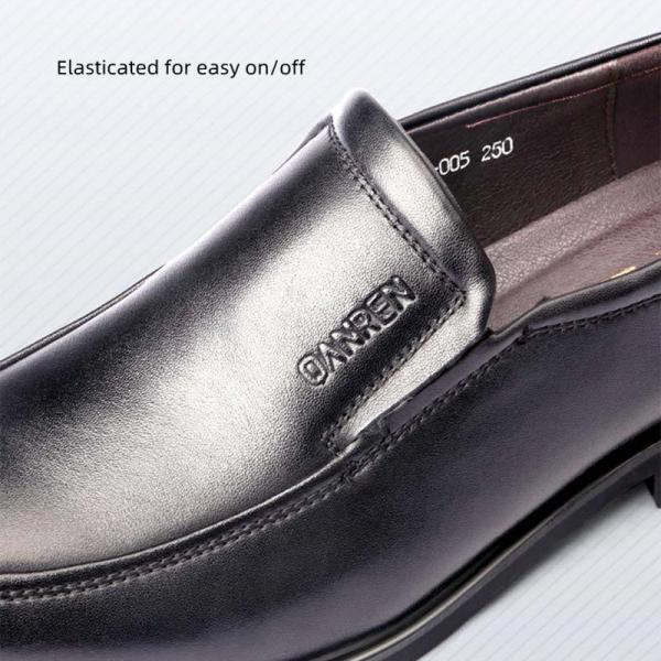 Pigskin Lining Military Dress Shoes Lightweight Grainy Business Leather Shoes