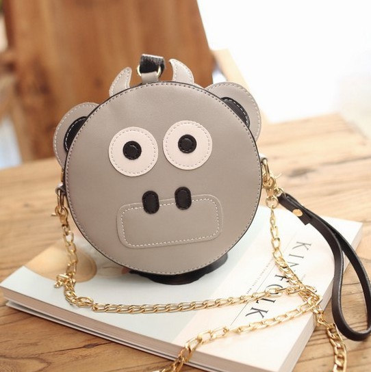 Buns national wind hit the color shoulder bag cute animal chain new women Messenger