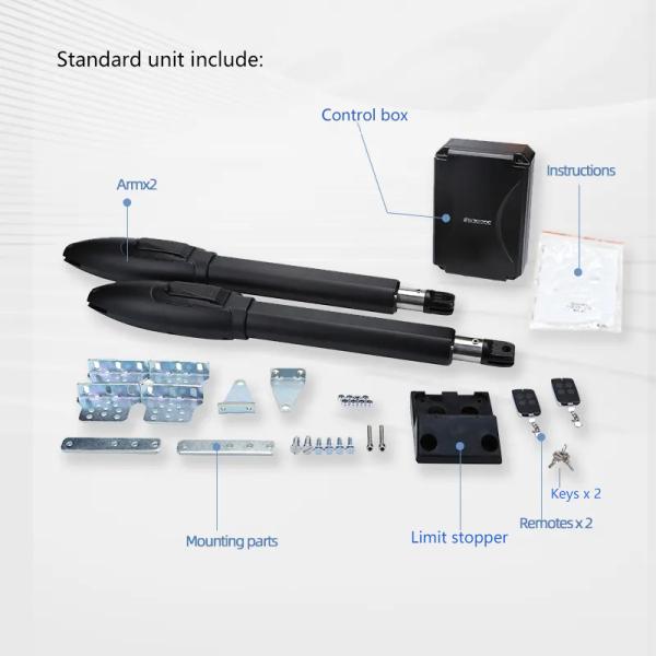 Modern Heavy-Duty 300 KG Single Leaf Automatic Swing Gate Door Opener Inward Outward Villa Entrance Motor Closer Automatic