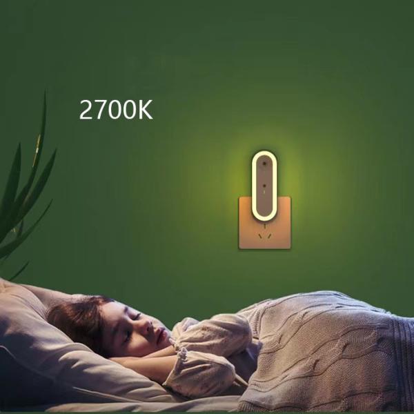 Plug In Led Night Light 100-240v Ip20 With Light Sensor 2700k Air Purification
