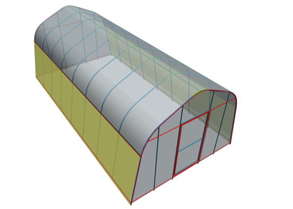 6x4m Strong Small Plastic Greenhouse With Ventilation Irrigation System