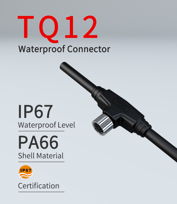 Pin 8.0mm t пути 4 M12 IP67 3 сформировал электрический соединитель