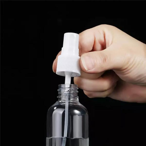 Refilled empty white clear Cheap Empty transparent 1 oz 50ml 100ml 120ml cosmetic PET plastic mist spray bottles