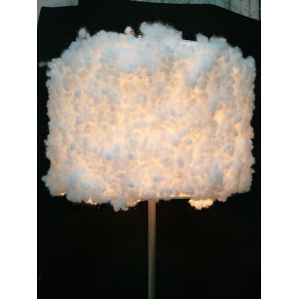 E27 White Bedside Lamp Shades D300*200mm Cotton Felt Shell