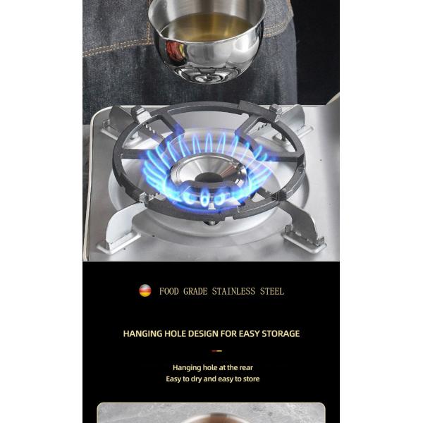 New Arrival Cooking Pot 18/8 Stainless Steel Frying Egg Pot Pan Cooking Pan Spilled Oil Pot With Wooden Handle