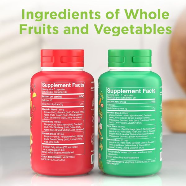 Plant Based Whole Produce Fruits and Veggies Nutritional Supplements for Private Label Nutraceutical Capsules