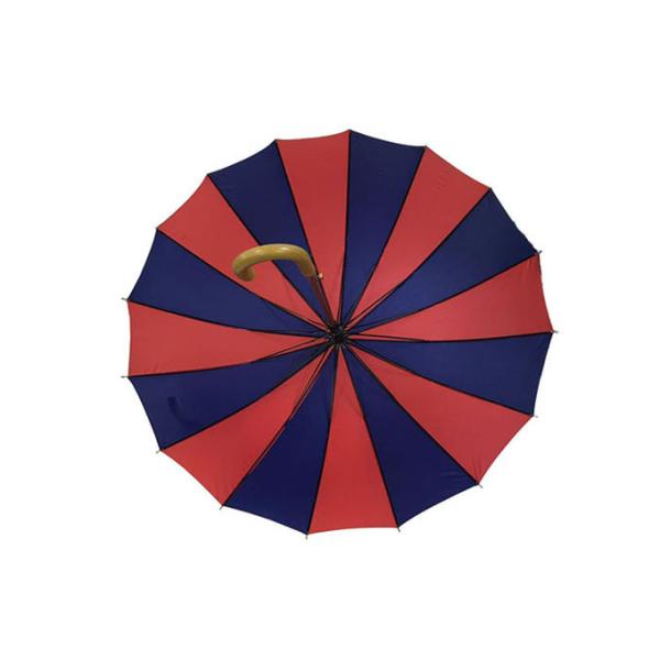 Крепкое облегченного красного голубого деревянного ветра зонтика ручки устойчивое сильное