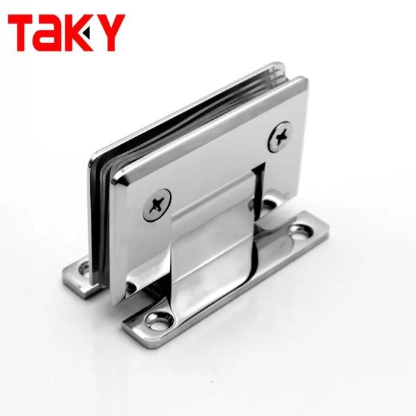 90 degrés en acier inoxydable Polissage Soft Close Shower Screen Hinges de porte en verre