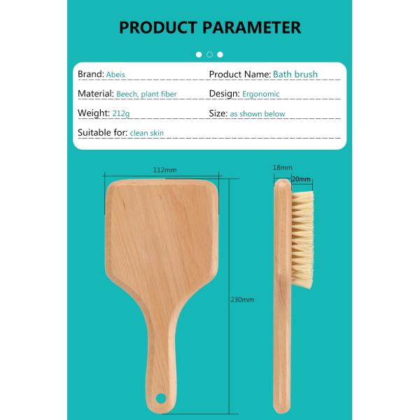 Lightweight Bath Body Brush Vegan Sisal Long Handled Shower Brush