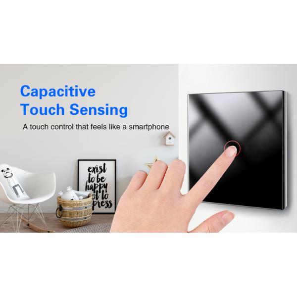 EU 86 Type Tempered Glass Panel Home Devices Wireless Remote Switch White 2 Button Remote Control Power Switch