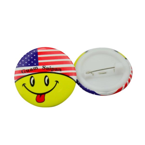 Full Color Printed Star Shape Tinplate Button Pin Badges For Promotion