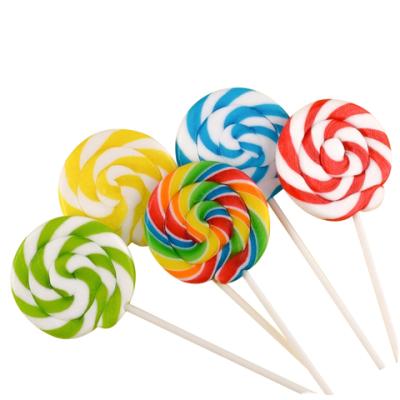 Custom Various Shapes Colorful Swirl Lollipops Hard Candy Multi Colored