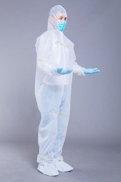 Protective SMS 50g White Disposable Coveralls