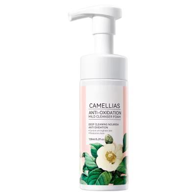 Amino Acid GMPC Face Cleaner Mousse Foam Gently Pores Customized Camellia Face Wash