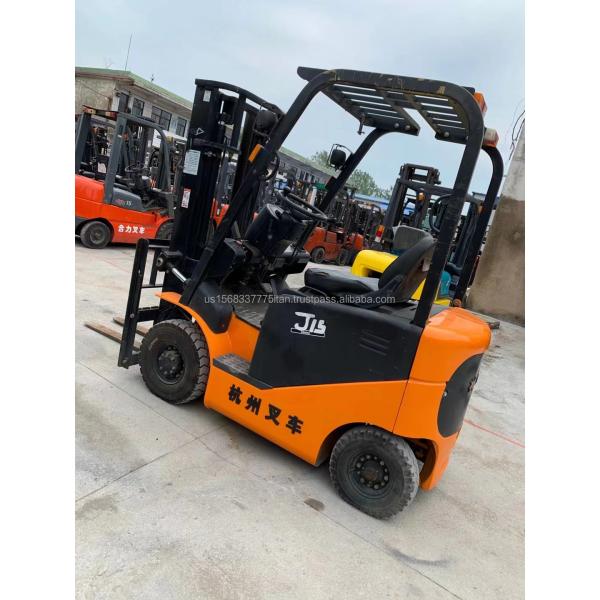 Year 2012 Hangzhou Forklift H15 J15 Second Hand Diesel Forklifts with 2m Fork Length