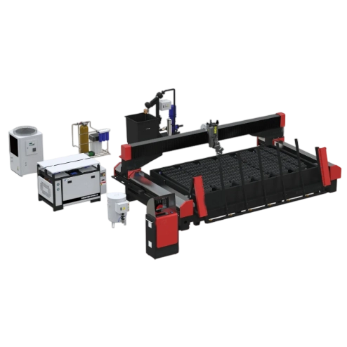 37KW Power CNC Waterjet Cutting Machine with ±0.016mm Positioning Accuracy and Gantry-Type Table Design