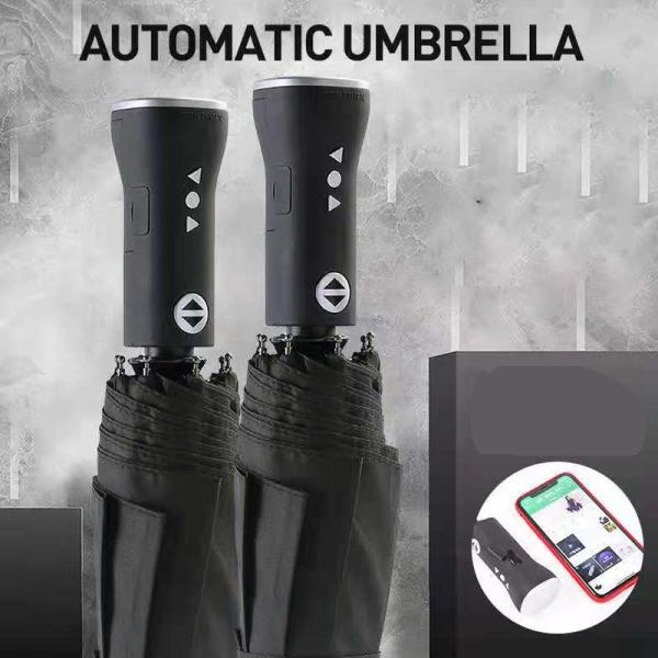 Minimalist Design Fully Automatic Folding Umbrella with Rechargeable Bluetooth Speaker