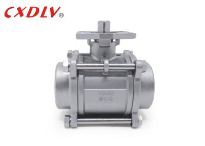 1000WOG Screwed End Female Threaded Ball Valve 1  3 Piece Industrial Valve