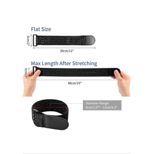 50mm Width Nylon Elastic Hook and Loop Strap with 20 Yards Length for Luggage and Bags
