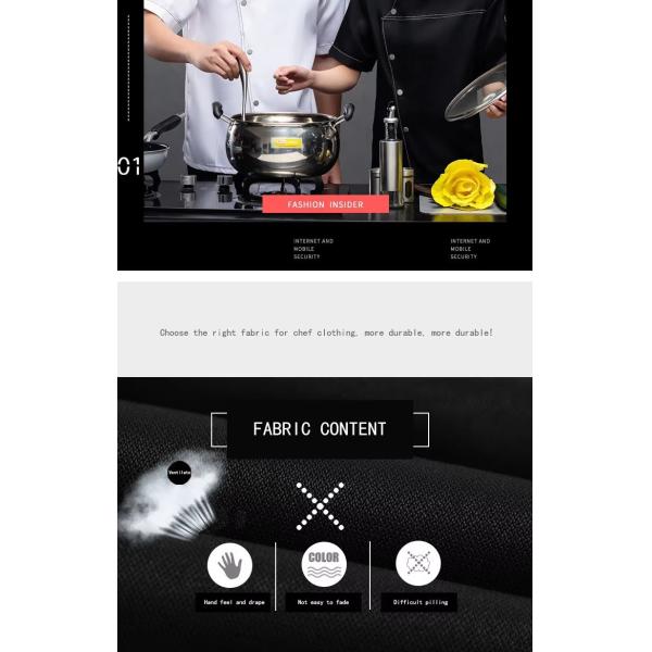 Fashion Restaurant Kichen Cooking Clothes Chefs Works Jacket Clothing Uniform Designs For Men And Women