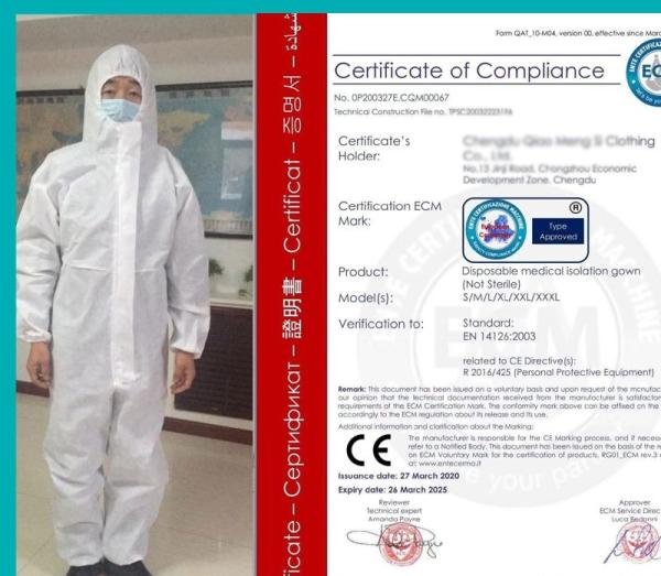 Epidemic Prevention Use Disposable Protective Suit , Non Woven Isolation Gown