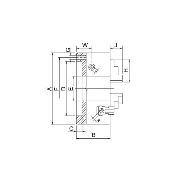 High Precision Fixture SI 3 Jaw Combination Manual Chuck For Stable Gripping