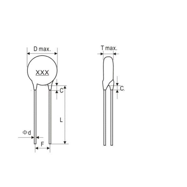 Safety Ceramic Disc Capacitor 2.2nF X1 Y1 400VAC P10mm Y5V For Power Filter