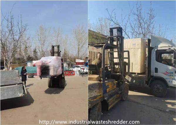 200HP Plastic Waste Shredding Machine Rotating Blades Cutting