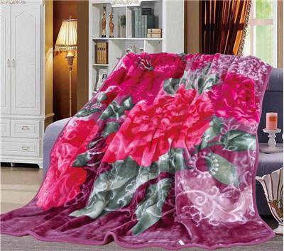 Manufacture Custom Flower Printed/Solid Color Blankets 100% Polyester