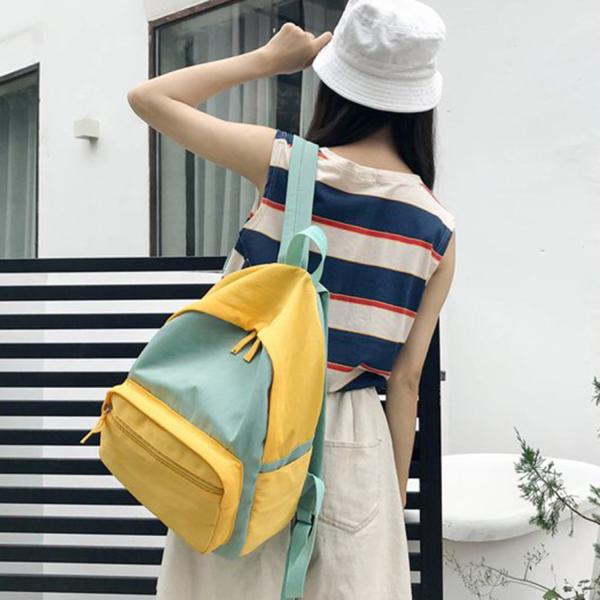 Ins fashion sports new ins color nameplate backpacks student bags handbags