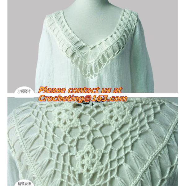 Fashion tassel, Hollow knitted Swimwear, swimsuit Crochet Bikini Beach Cover Up Smock Mini